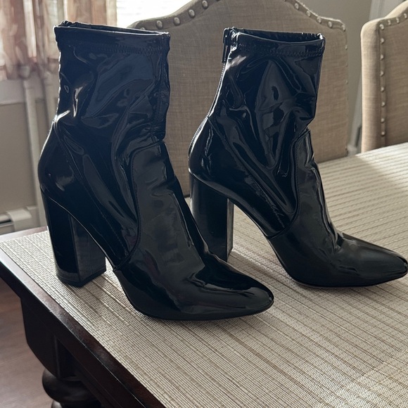 Aldo Shoes - Aldo Black Patent Block Heel Ankle Booties